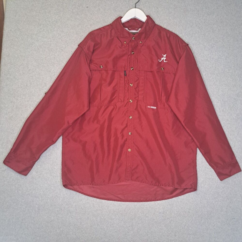 Drake Clothing Co Men's Large Alabama Crimson Tide Wingshooter’s Vented Shirt